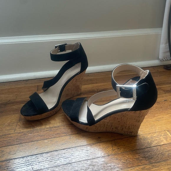 Cork wedge black heels - Picture 6 of 9